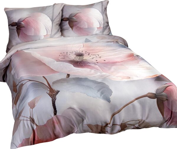 SATÉNOVÉ OBLIEČKY SATYNLOVE PREMIUM 200X200 CM, 2KS 50X70 CM KVETY