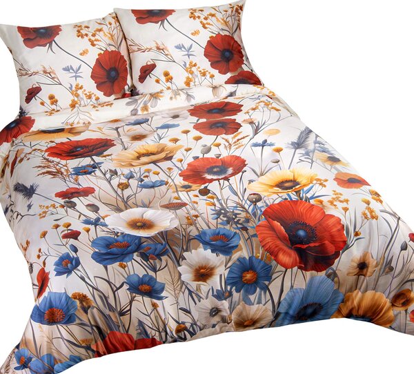 SATÉNOVÉ OBLIEČKY SATYNLOVE PREMIUM 200X200 CM, 2KS 50X70 CM KVETY