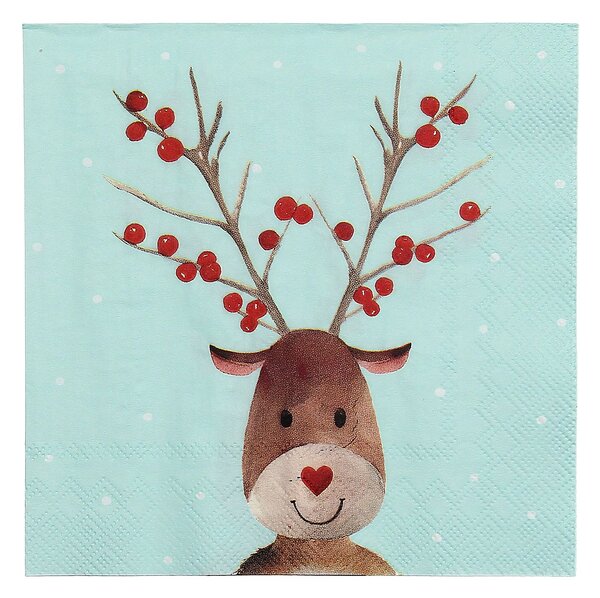 Vianočné obrúsky Reindeer Dots 20 szt