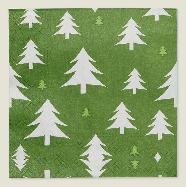Vianočné obrúsky Green Trees I 20 szt