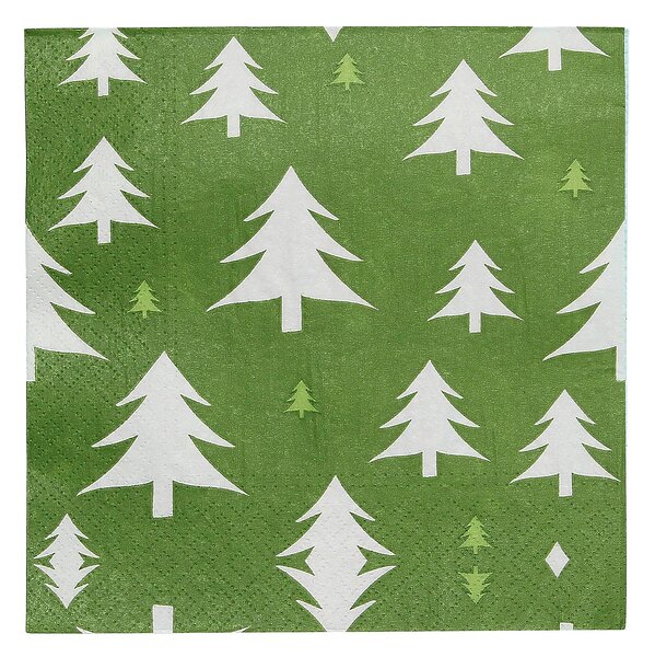 Vianočné obrúsky Green Trees I 20 szt
