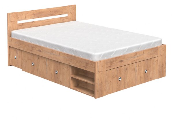 DREVONA Posteľ 140 cm dub lancelot REA LARISA