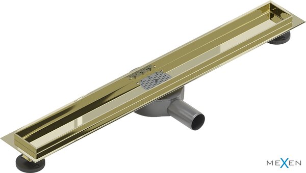 Mexen Flat 360, telo žľabu s rotačným sifónom 50 cm, zlatá lesklá, 1540050