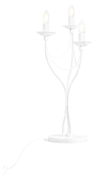 Aldex ROSE WHITE | Stolná lampa v klasickom štýle Variant: Trojplameňová