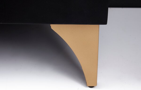Komoda GOLDEN SUNSET 180cm 3D mango čierna