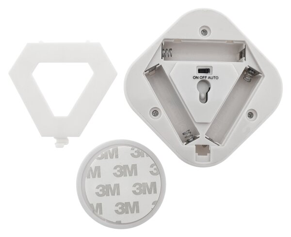 LED nočné svetlo so senzorom LED/0,5W/4,5V 3xAAA biele