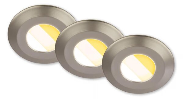 Briloner 7588032-SADA 3xLED kúpeľňové podhľadové svietidlo KLIRA LED/4,9W/230V IP44 chróm