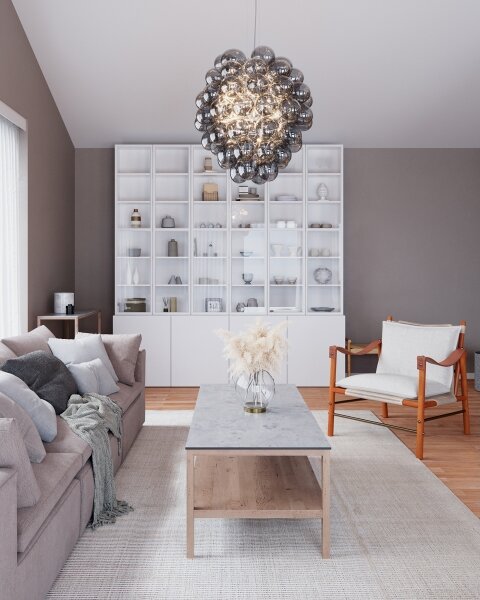 ByRydens 4202230-4500 - Závesný luster na lane DELUXE 4xE14/5W/230V šedá/dymová
