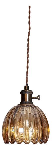 Cottex 8400100-5503 - Závesný luster NORA na lanko s vidlicou 1xE14/5W/230V hnedá
