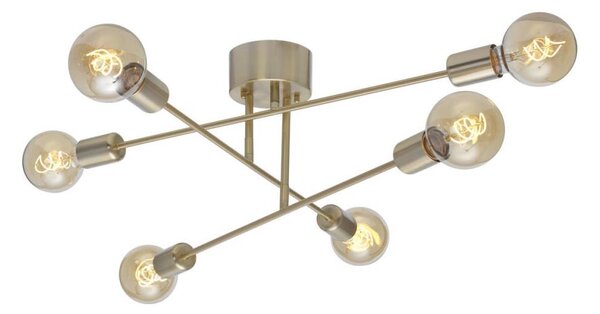 Cottex P7216BM - Prisadený luster BATON 6xE27/60W/230V mosadz