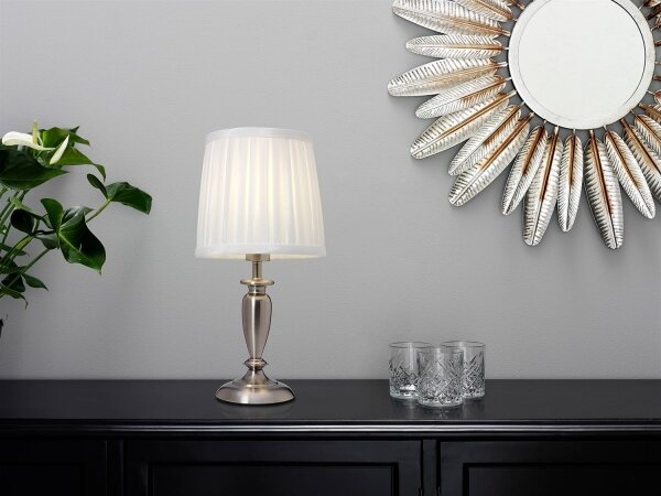 Cottex B1099BK - Stolová lampa INEB 1xE14/40W/230V strieborná