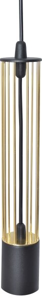 LED Luster na lanku BARS 2xGU10/4,8W/230V čierna/zlatá