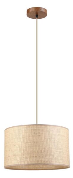 Luster na lanku AIDA 1xE27/15W/230V priemer 35 cm dub/rafia