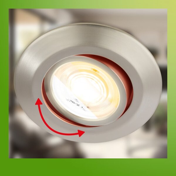 Briloner 7586032 - sada 3x LED kúpeľňových podhľadových svietidiel KLIRA LED/4,9W/230V IP23 chróm