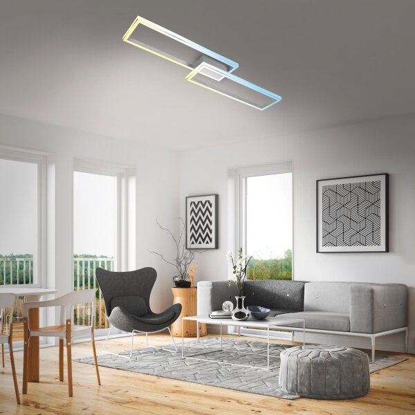 Briloner 3761019 - LED stmievateľné stropné svietidlo LED/45W/230V 2700-6500K + diaľkové ovládanie matný chróm