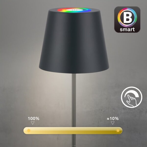 Briloner 7559015-LED RGB stolná lampa COLORIS 3,5W/5V IP44 2000mAh Wi-Fi Tuya