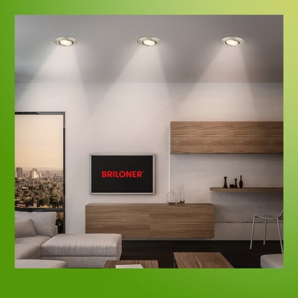 Briloner 7586032 - sada 3x LED kúpeľňových podhľadových svietidiel KLIRA LED/4,9W/230V IP23 chróm