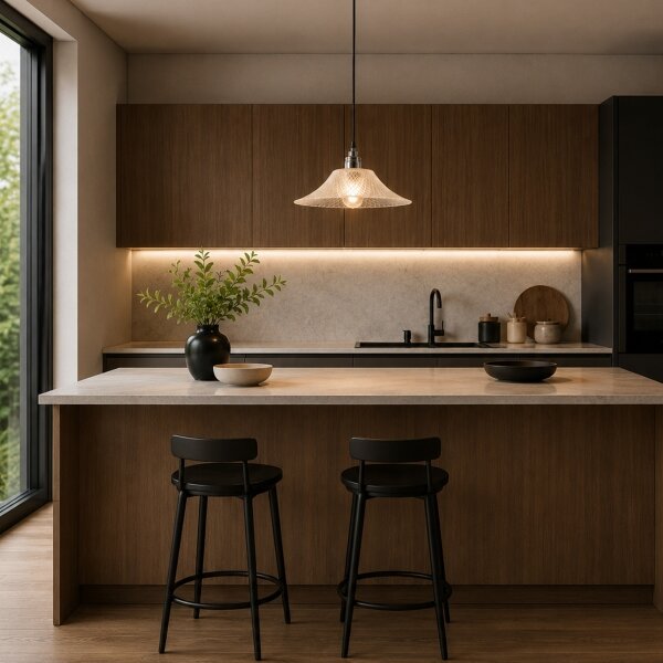 Luster na lanku JULL 1xE27/15W/230V lesklý chróm/číre sklo