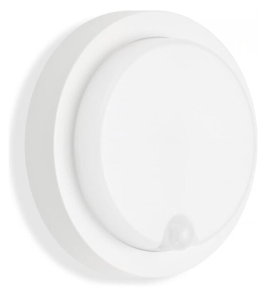 Telefunken - LED vonkajšie nástenné svietidlo so senzorom, 12 W, 230 V, IP44, biele