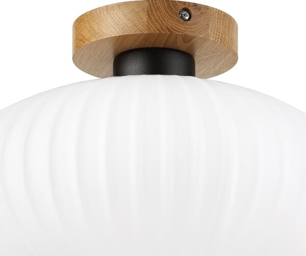 Stropné svietidlo HARMA WOOD 1xE27/15W/230V dub/biela pr. 30 cm