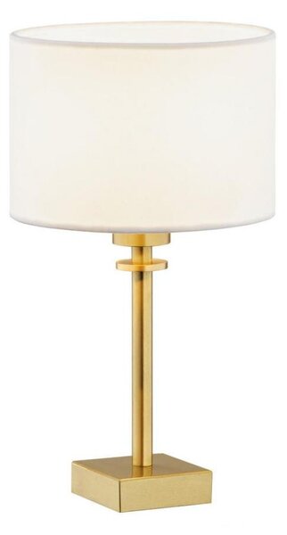 Argon 8047 - Stolná lampa ABBANO 1xE27/15W/230V mosadz/biela