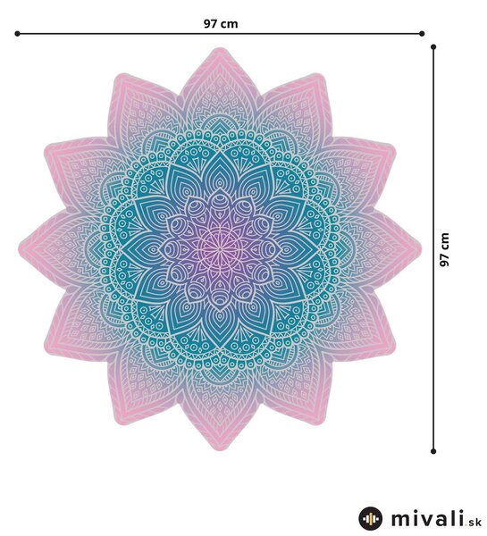 Samolepky na stenu - Mandala ružovo-modrá