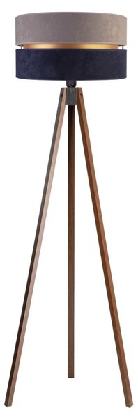 Duolla - Stojacia lampa DUO 1xE27/60W/230V pr. 44 cm šedá/modrá/wenge