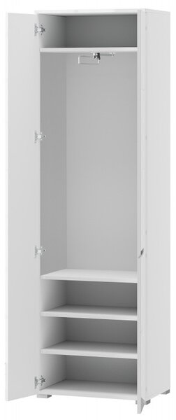 Szynaka Šatní skříň se zrcadlem Selene 198 cm bílá lesk/mat
