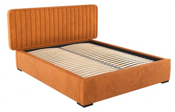 Čalúnená posteľ 140x200 cm Arianna (oranžová). Vlastná spoľahlivá doprava až k Vám domov. 1041779