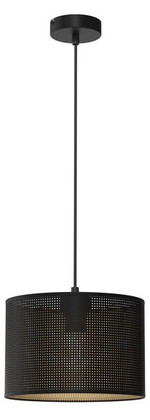 Luster na lanku LOFT SHADE 1xE27/60W/230V pr. 25 cm čierna/zlatá