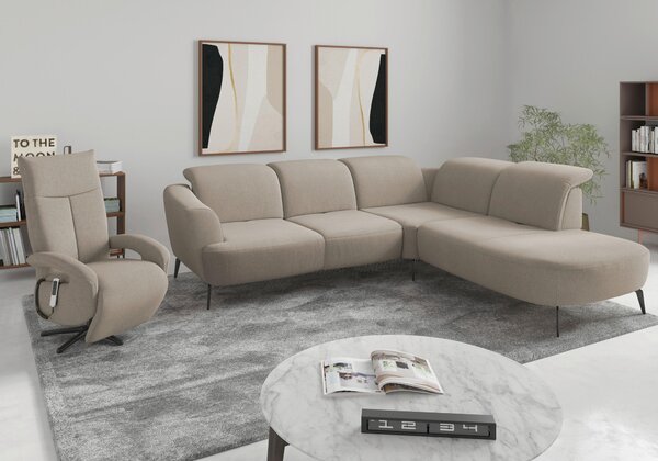 ROHOVÁ SEDAČKA, textil, béžová Sit & More - Sedačky, Online Only