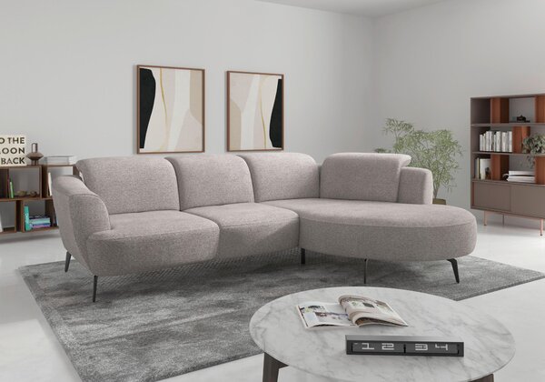 ROHOVÁ SEDAČKA, textil, strieborná Sit & More - Sedačky, Online Only