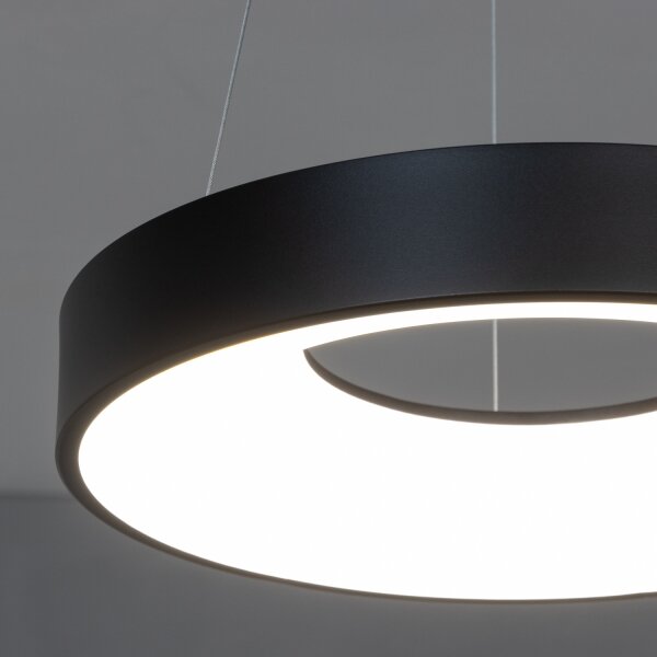 Brilagi - LED stmievateľný luster na lanku FALCON II LED/67W/230V pr. 40 cm čierny + diaľkový ovládač