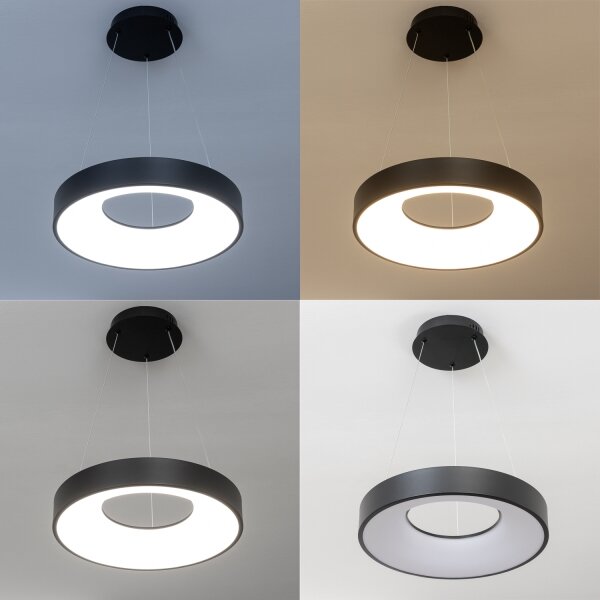 Brilagi - LED stmievateľný luster na lanku FALCON II LED/67W/230V pr. 40 cm čierny + diaľkový ovládač