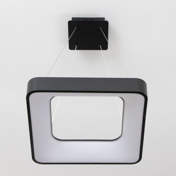 Brilagi - Závesný stmievateľný LED luster na lanku FALCON II LED/80W/230V 40x40 cm čierna + diaľkové ovládanie