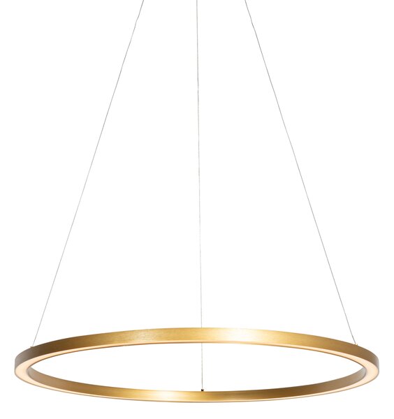 Zlaté závesné svietidlo 80 cm vrátane LED s 3-stupňovým stmievaním - Girello