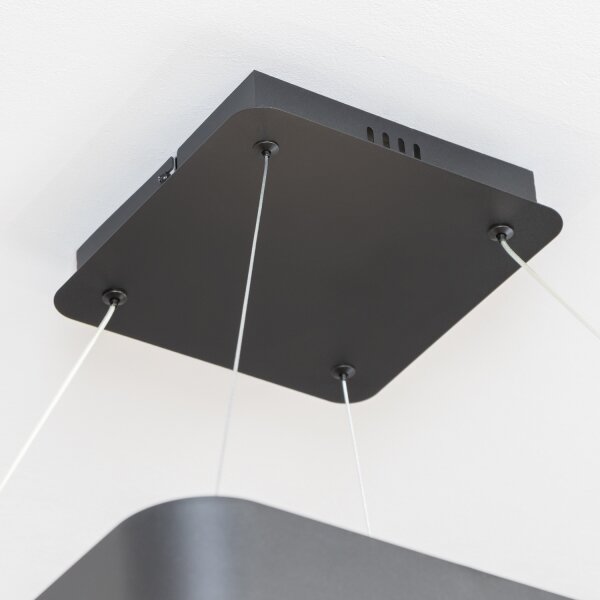 Brilagi - LED stmievateľný luster na lanku FALCON II LED/125W/230V 60x60 cm čierny + diaľkové ovládanie