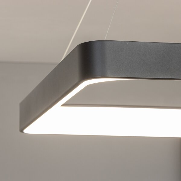 Brilagi - LED stmievateľný luster na lanku FALCON II LED/125W/230V 60x60 cm čierny + diaľkové ovládanie