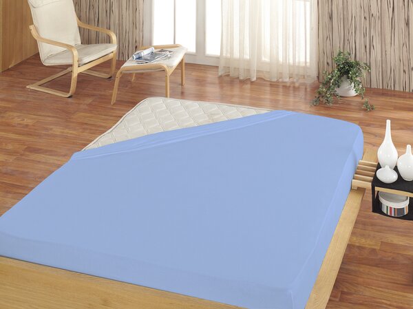 Prestieradlo Světle modré FROTÉ PREMIUM Froté PREMIUM 90-100 x 200-220/30