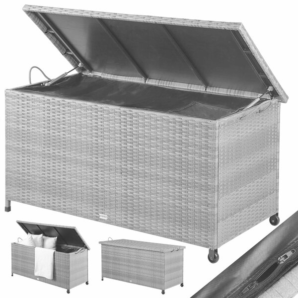 Úložný box s kolieskami 370 L - sivý