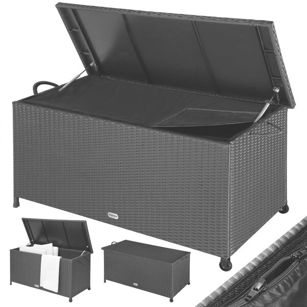 Úložný box s kolieskami 370 L - čierny