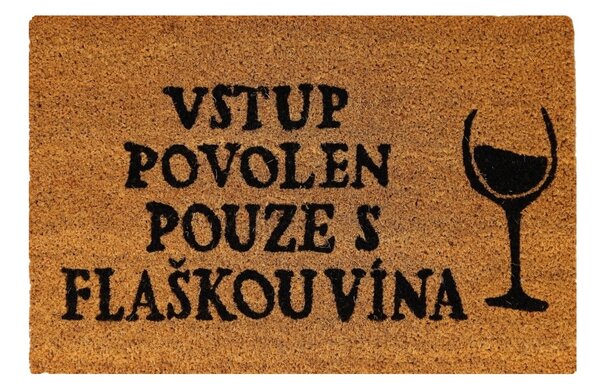 Trade Concept , Rohožka Kokos Flaška vína - na von aj na doma, 40x60, hnedá, chodba / predsieň
