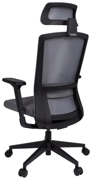 OTOČNÁ STOLIČKA, sieťovina, plochá tkanina, sivá, čierna MID.YOU - Online Only kancelárie, Online Only