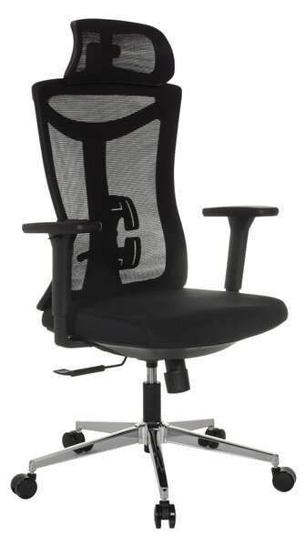 OTOČNÁ STOLIČKA, sieťovina, čierna MID.YOU - Online Only kancelárie, Online Only