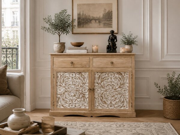 Komoda Sita 90x90x45 indický masív mango