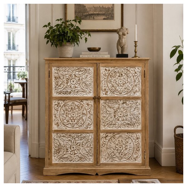 Komoda Sita 115x140x45 indický masív mango