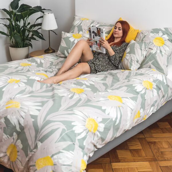 Obliečky KLASIK DESIGN margareta bežný 1x paplón 140x200 + 1x vankúš 70x90 cm