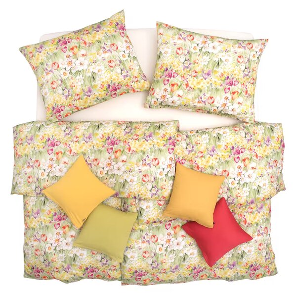 Obliečky SATÉN DESIGN spring dream pestrá bežný 1x paplón 140x200 + 1x vankúš 70x90 cm