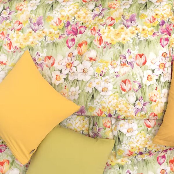 Obliečky SATÉN DESIGN spring dream pestrá bežný 1x paplón 140x200 + 1x vankúš 70x90 cm