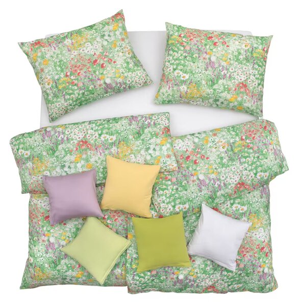 Obliečky SATÉN DESIGN summer dream zelená bežný 1x paplón 140x200 + 1x vankúš 70x90 cm